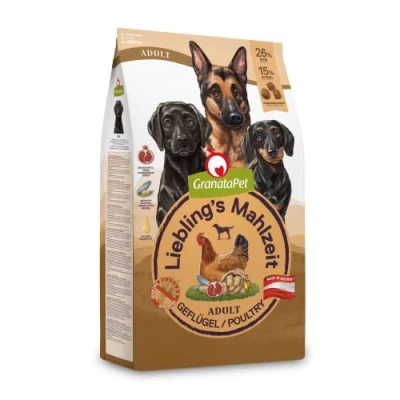 Afbeelding van GranataPet Lieblings&#039;s Maaltijd Volwassen Gevogelte, 1,8 kg, droogvoer voor honden, hondenvoer zonder granen en suikertoevoegingen, volledig voer