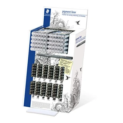 Afbeelding van Staedtler pigment liner 308 fineliner, display van 120 stuks, zwart