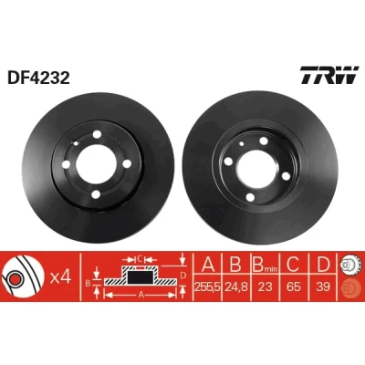 Afbeelding van Trw Remschijf DF4232