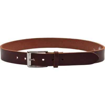 Afbeelding van Echt Lederen Riem met Zilveren Gesp 3.5 cm Breed Soepel Leer 85 bruin