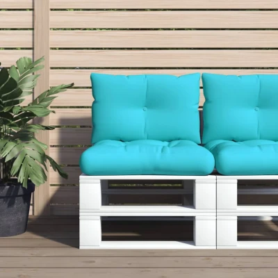 Afbeelding van Palletkussens 2 st oxford stof turquoise