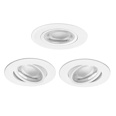 Afbeelding van Aigostar Led inbouwspot, 230 V, 5 W, plafondspot, led, 370 lumen, natuurlijk licht 4000 K, diameter 70 75 mm, draaibare plafondspots voor keuken, woonkamer, gang, verpakking van 3 stuks