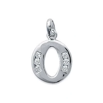 Afbeelding van Blinx Jewels Zilveren Hanger Letter O Steentjes