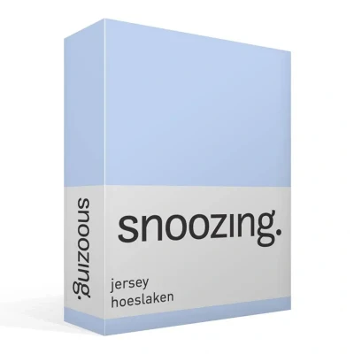 Afbeelding van Snoozing Jersey Hoeslaken 100% gebreide katoen 180x210/220 cm Hemel