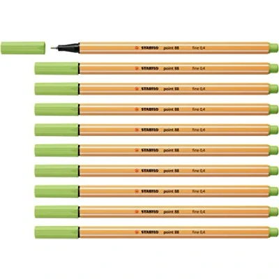 Afbeelding van STABILO point 88 Premium Fineliner Fine 0,4 mm Pistache Groen Doos 10 stuks