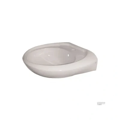 Afbeelding van Wastafel VM Isifix Ifix 57x44x17cm Porselein Wit Met Overloop