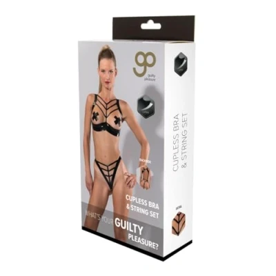Afbeelding van Latex cuploze bh en string Guilty Pleasure XL
