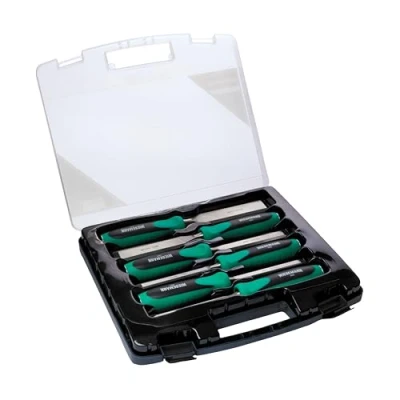 Afbeelding van Steekbeitel set 6 delig van Q50 staal roestvast 6, 10, 12, 18, 25, 32mm met praktische koffer WIESEMANN 1893 I ENSURE serie 81284