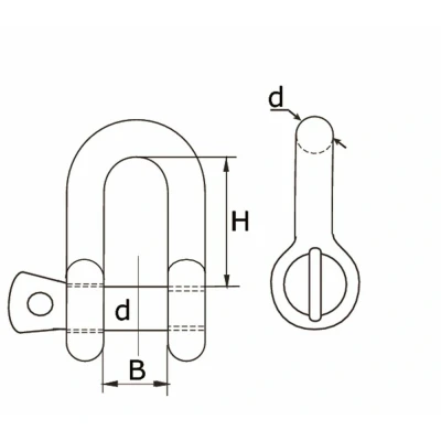 Afbeelding van D sluiting 6 mm staal verzinkt 2 stuks