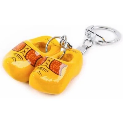 Afbeelding van Sleutelhanger Klomp Dubbel Holland Boerengeel 4 Cm Souvenir