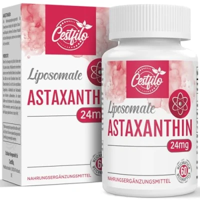 Afbeelding van Liposomaal Astaxanthine Supplement 24MG, Maximale Absorptie, Natuurlijk Antioxidant, Glutenvrij (60 Count (Pack of 1))