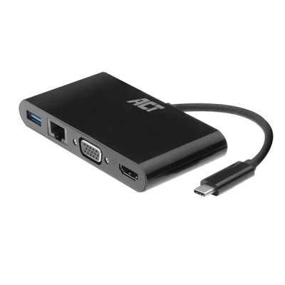 Afbeelding van ACT AC7330 USB C Multi Dock HDMI VGA 4K Ethernet A