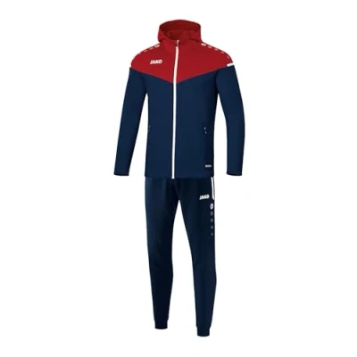 Afbeelding van Trainingspak polyester met kap Champ 2.0 Marine/chili rood / 3XL