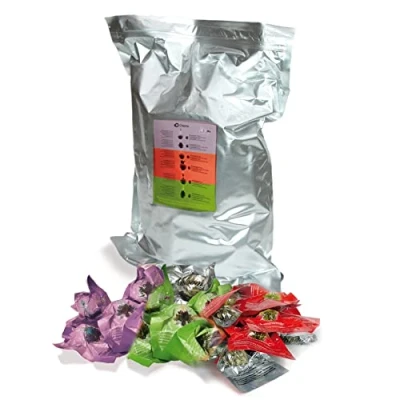 Afbeelding van Creano Theebloemen 36 theekugels witte, zwarte &amp; groene thee grootverpakking, bloeithee in bulkverpakking, theeroos bloeiende thee, bloementhee