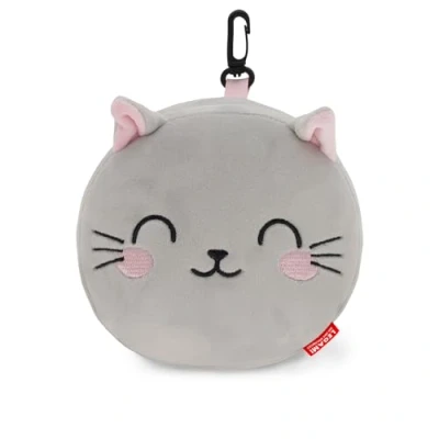 Afbeelding van Legami Reiskussen met nachtmasker, KittyZip sluiting, ruimtebesparend, haak voor comfortabel transport, kleine tas aan de achterkant, 16 x cm