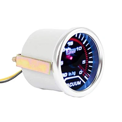 Afbeelding van Mintice 2&quot; 52mm Vacuümmeter Auto Motor Wit LED Licht Turbo Boost Gauge Turbodruk Turbodrukmeter Rook Tint Len Wijzer Indicator Universeel