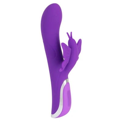 Afbeelding van Oplaadbare Rabbit Vibrator met Vlinder Paars
