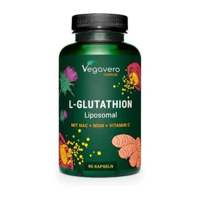 Afbeelding van Vegavero Gereduceerde glutathion Liposomaal Pureway™ G Met NAC, glycine, glutamine, vitamine C, selenium, mariadistel &amp; kurkuma extract Veganistisch en zonder toevoegingen