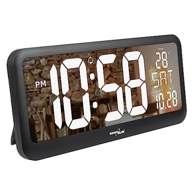 Afbeelding van GreenBlue Digitale klok met temperatuursensor LED display 37x17cm