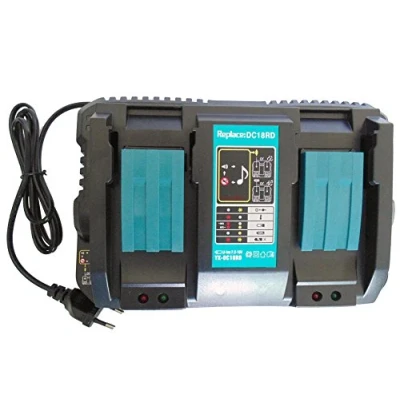 Afbeelding van Acculader voor Makita Oplader DC18RD 196933 6 Snellader Dubbele Lader Accus 14.4V BL1415 BL1415N BL1430 BL1440 BL1450 en 18V BL1815 BL1815N BL1830 B BL1840 BL1850 BL1860
