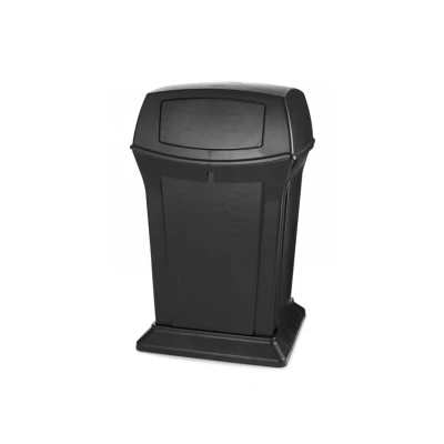 Afbeelding van Rubbermaid Ranger container pushklep 170 liter zwart