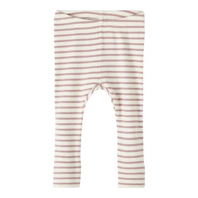 Afbeelding van NAME IT BABY gestreepte broek NBNBANI mauve/ecru