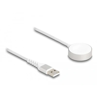 Afbeelding van Delock USB Ladekabel für Apple Watch MFi 1 m weiß magnetisch HQ pr