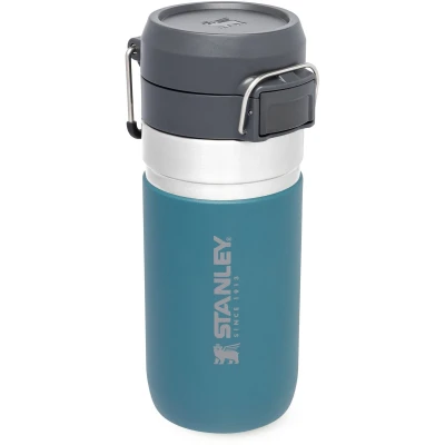 Afbeelding van Stanley Quick Flip Waterfles 0.47L Lagoon Lekvrije Drinkfles Roestvrijstalen Afsluitdeksel met Drukknop BPA Vrij Compatibel Bekerhouders Vaatwasmachinebestendig