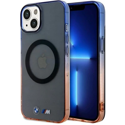 Afbeelding van BMW M Line Gradient Bumper Back Case (MagSafe Compatible) Geschikt voor Apple iPhone 15 Plus (6.7&quot;) Grijs
