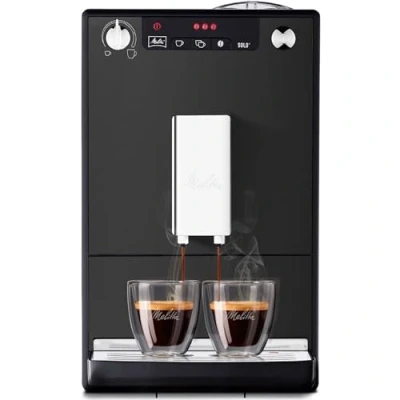 Afbeelding van Melitta Solo Volautomatische koffiemachine met in hoogte verstelbare uitloop, klein koffiezetapparaat afneembaar waterreservoir, voor bijvoorbeeld espresso of café crème, mat zwart
