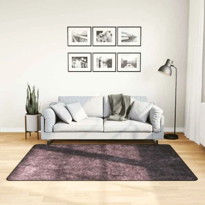 Afbeelding van Vloerkleed wasbaar anti slip 120x180 cm antracietkleurig