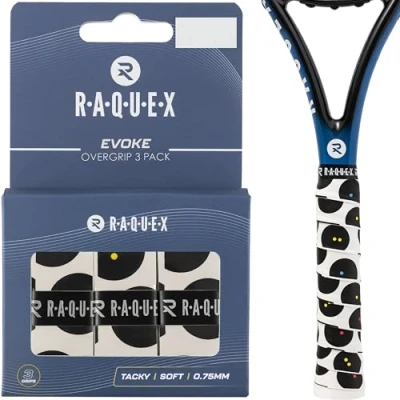Afbeelding van Raquex Evoke Overgrip Tape (3 Stuks) Griptape voor tennisrackets, antisliptape, over grip padel, badminton en squash (Squash)