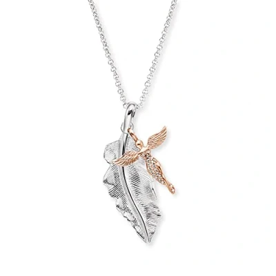 Afbeelding van Engelsrufer, Halsketting, Ketting Vleugels Rosé Goud ERN LILWING ZI R, (925 zilver, 40 45 cm)