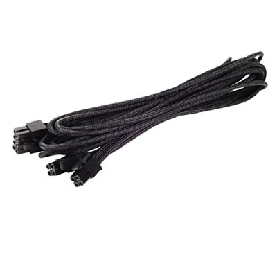 Afbeelding van SilverStone SST PP06B EPS75 voedingskabel 75cm EPS/ATX 8pin (4+4) gesleevt, zwart