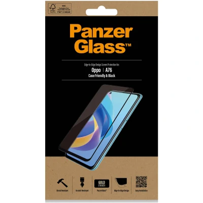 Afbeelding van Screenprotector Oppo A96: PanzerGlass Anti Bacterial Case Friendly smartphone