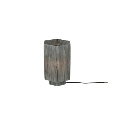 Afbeelding van Good&amp;Mojo Tafellamp Panama Raffia Octogon Grijs L 24cm