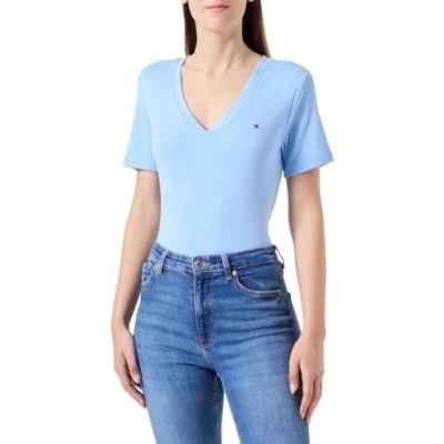 Afbeelding van Tommy Hilfiger NEW SLIM CODY Tshirt basic, Dames, Maat: XXS, Vessel blue