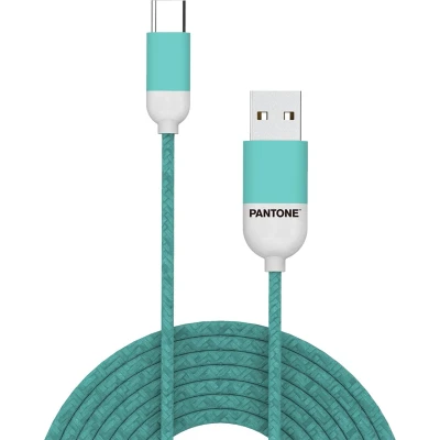 Afbeelding van Celly USB Kabel Type C, 1,5 meter, Groen Rubber Pantone
