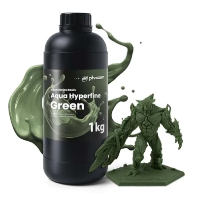 Afbeelding van Phrozen Aqua Hyperfine 3D Printer Resin 12K hoge resolutie fotopolymeerhars 405nm Standaard hars voor LCD/MSLA/DLP UV Uithardende met fijne details Groente (1kg)