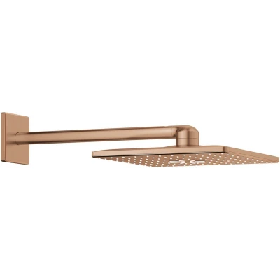 Afbeelding van Grohe Rainshower SmartActive hoofddoucheset vierkant 2 straalsoorten brushed warm sunset