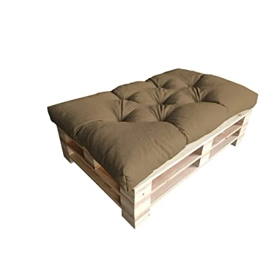 Afbeelding van Chilly Pilley Palletkussen Schuimvlokken Palletmeubel Palletbank Rugleuning Zitkussen Zijkussenset (Zitkussen 120 X 60 Bruin)