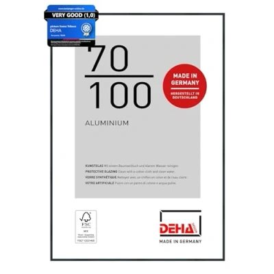 Afbeelding van DEHA Design Aluminium fotolijst Tribeca, 70x100 cm, Mat zwart structuur