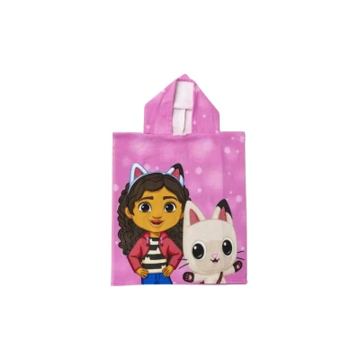 Afbeelding van Poncho Handdoek met Capuchon Gabby&#039;s Dollhouse Roze 50 x 115 cm