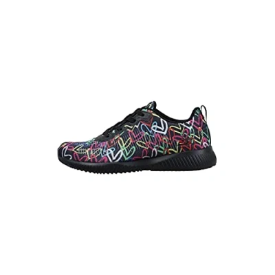 Afbeelding van Skechers Bobs Squad Starry Love Sneaker voor dames, Zwart en Multi Engineered Knit, 38 EU