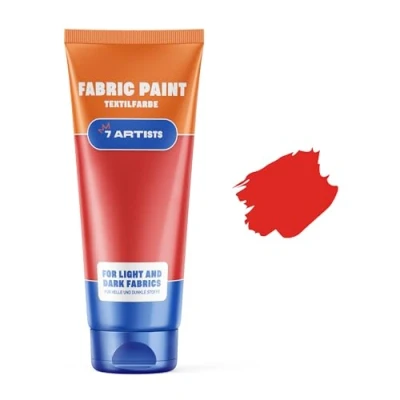 Afbeelding van Textielverf 7 Artists Machinewasbaar Rood 60ml Ideaal Voor Wasbare Kinderen Wasbaar Stoffen Kleuren