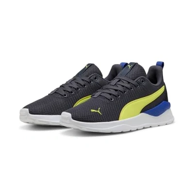 Afbeelding van Puma Anzarun LITE JR Unisex Hardloopschoenen voor op de weg kinderen, Maat: 37.5, Galactic gray/lemon sherbert/black Textiel/ synthetisch
