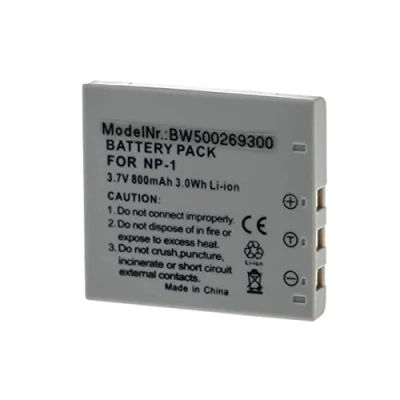 Afbeelding van vhbw Accu vervanging voor Konica Minolta NP 1 camera Digicam DSLR (800mAh, 3,7V, Li Ion)