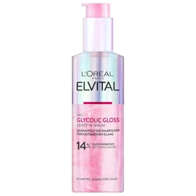 Afbeelding van L&#039;Oréal Paris Elvital Glycolic Gloss Serum voor glanzend en dof haar, haarverzorging intensieve soepelheid ultieme glans, met glycolzuur, 150 ml