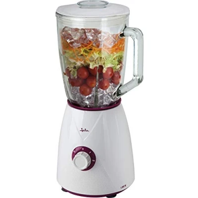 Afbeelding van Jata, BT265 Blender, 1300 W, 4 gekartelde messen van roestvrij staal, 2 snelheden en puls, afneembare beker, ijshakmolen, wit, inhoud 1,5 l