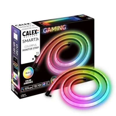 Afbeelding van Calex Gaming LED Strip voor Monitor Razer Chroma Compatibel Smart Home RGBIC Synchronisatie PC 110cm